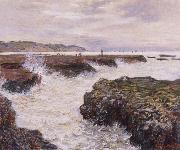The Rocks near Pourville at Ebb Tide, Claude Monet